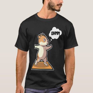 T-shirt Postures de yoga de hamster Sport Gymnastique Batt