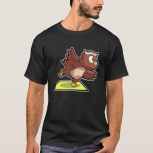 T-shirt Postures de yoga Owl Owl Sport Gymnastique Ohmmm B