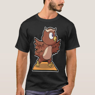 T-shirt Postures de yoga Owl Owl Sport Gymnastique Ohmmm B