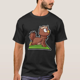 T-shirt Postures de yoga Owl Owl Sport Gymnastique Ohmmm B