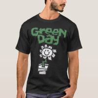 T-shirt pot à fleurs de la journée verte