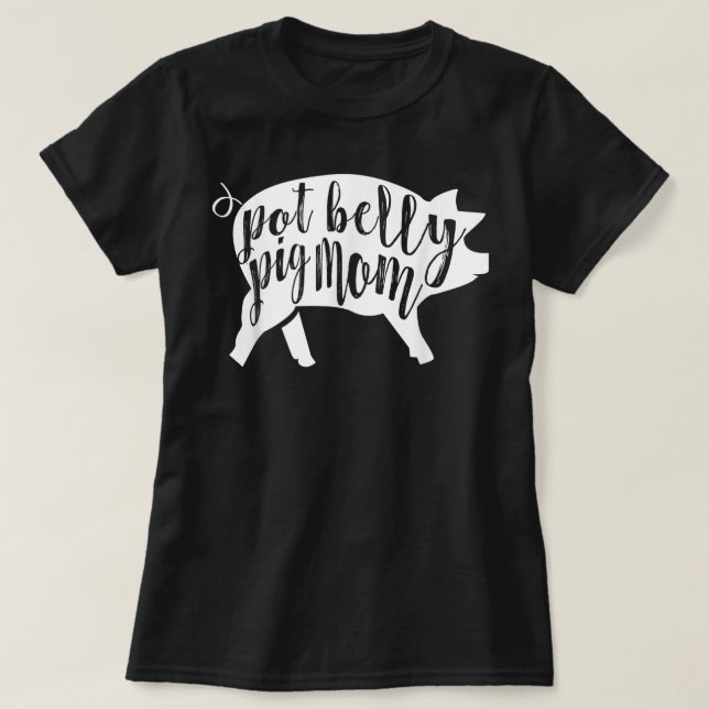T-shirt Pot Belly Pig Maman pour les femmes (Design devant)