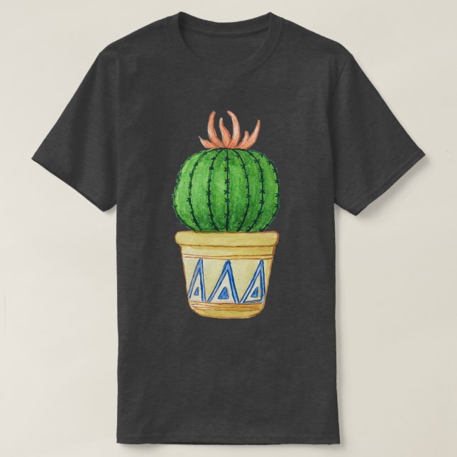 T-shirt Pot de cactus cool (Design devant)