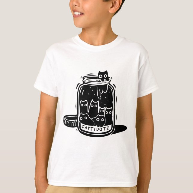 T-shirt Pot de Cattidote Antidépresseur pour Chat Blague d (Devant)