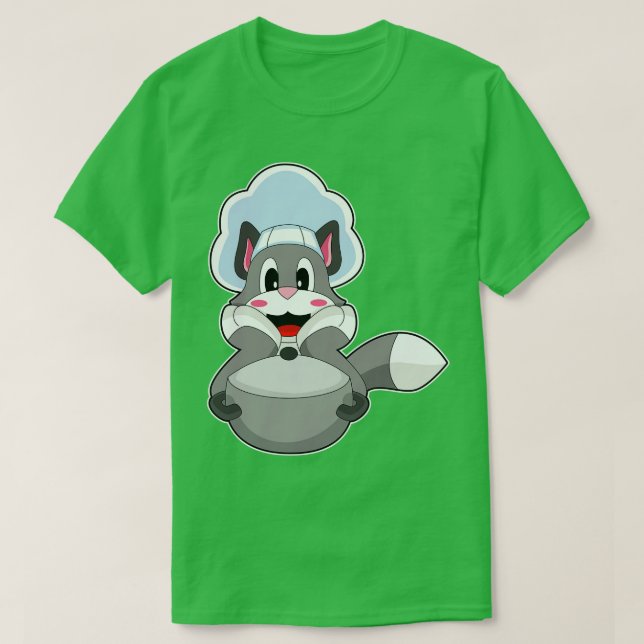 T-shirt Pot de Cuisine Chef chat (Design devant)