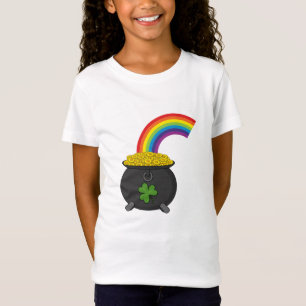 T-Shirt Pot de dessin en or arc-en-ciel