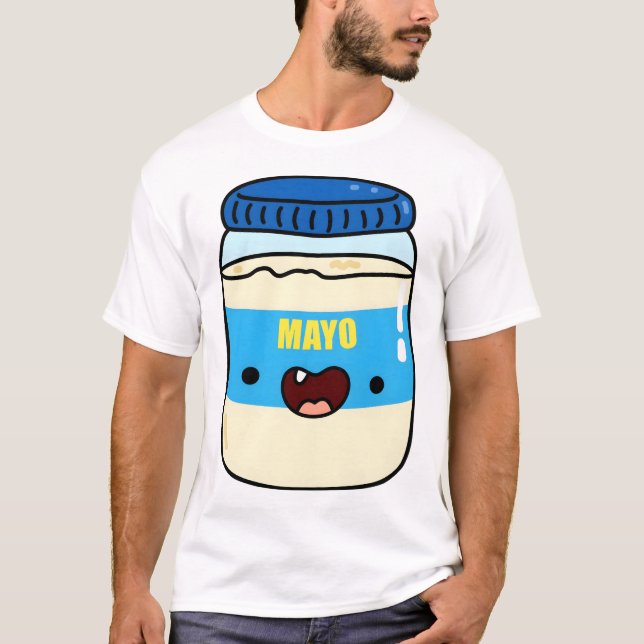 T-shirt Pot de mayonnaise Kawaii (Devant)