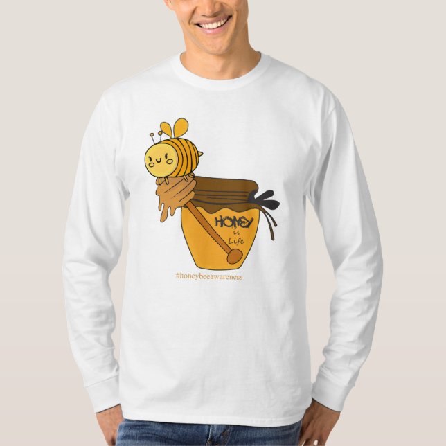 T-shirt Pot de miel d'abeille de vraie douceur - 20 avril (Devant)