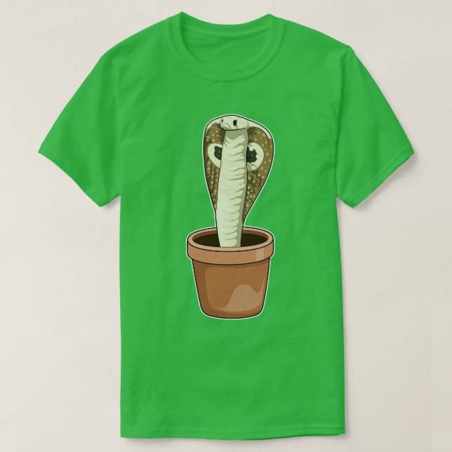 T-shirt Pot de plante serpent (Design devant)