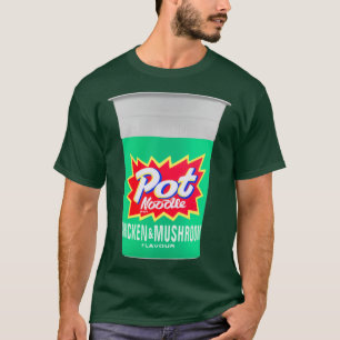 T-shirt Pot de poulet et de champignons Design de nouilles