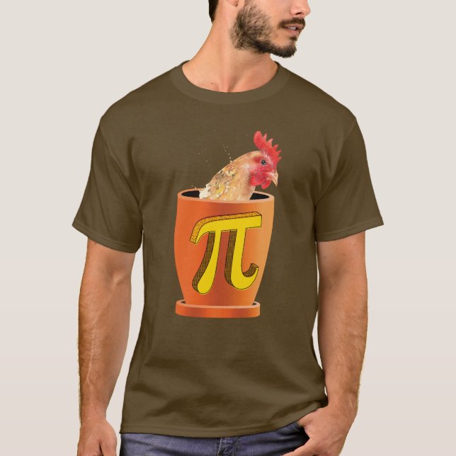 T-shirt Pot de poulet Pi (et je m'en fiche) (Devant)