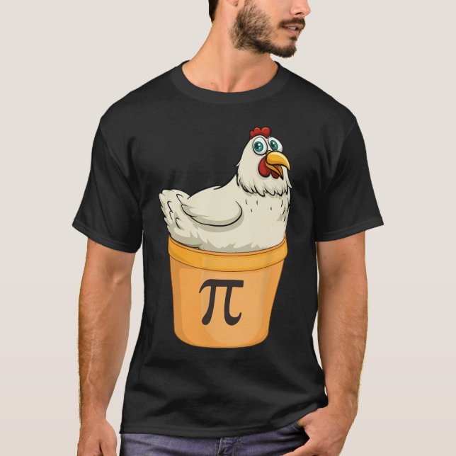 T-shirt Pot de poulet tarte amusant Math Pun Pi de poulet  (Devant)