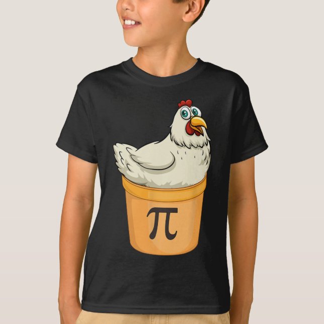 T-shirt Pot de poulet tarte amusant Math Pun Pi de poulet  (Devant)
