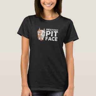 T-shirt Pot de repos Visage Pitbull Animal Chien
