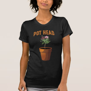 T-shirt Pot Head Crazy Gardener Humour de jardinage