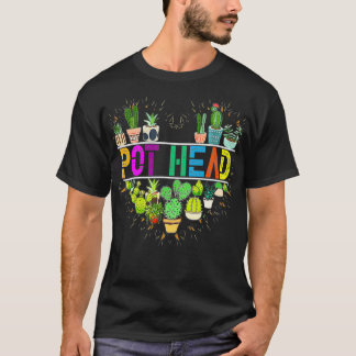 T-shirt Pot Head  Succulent Plants Lover Gardeners Plant
