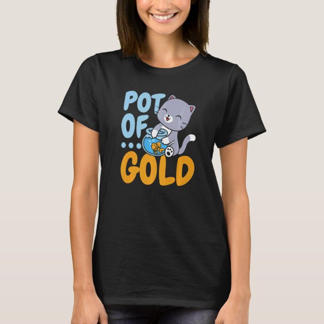 T-shirt Pot Of Gold Fish Aquarist Fishkeeping Goldfish (Devant)