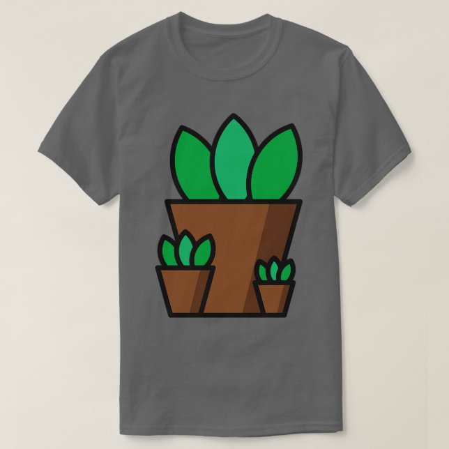 T-shirt Pot plante (Design devant)