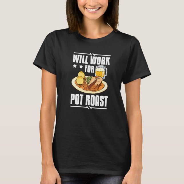 T-shirt Pot Roast Recette Lente Cuisine Viande De Boeuf Se (Devant)