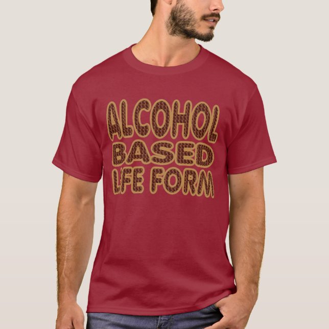 T-shirt potable à base d'alcool de Lifeform. (Devant)