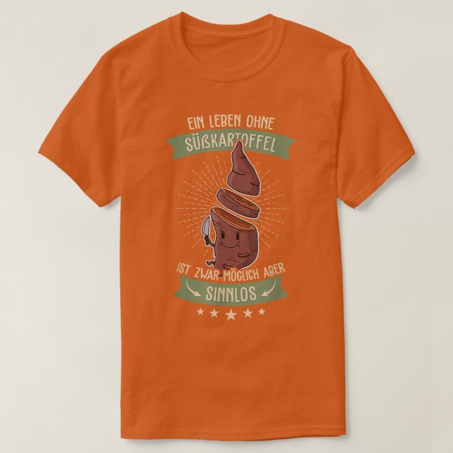 T-shirt Potato Batate Vegan Vegetarian Cuisine 1165 (Design devant)