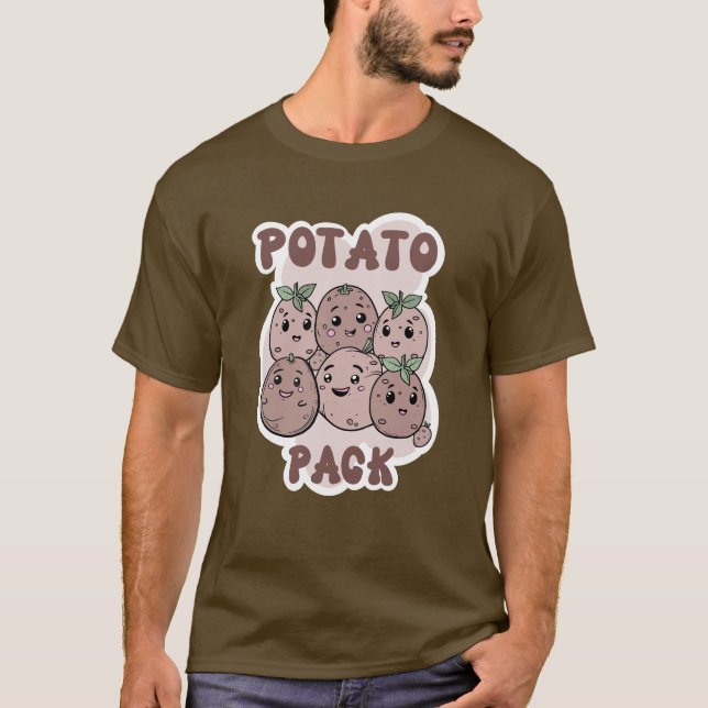 T-shirt Potato Pack drôle groupe pomme de terre (Devant)