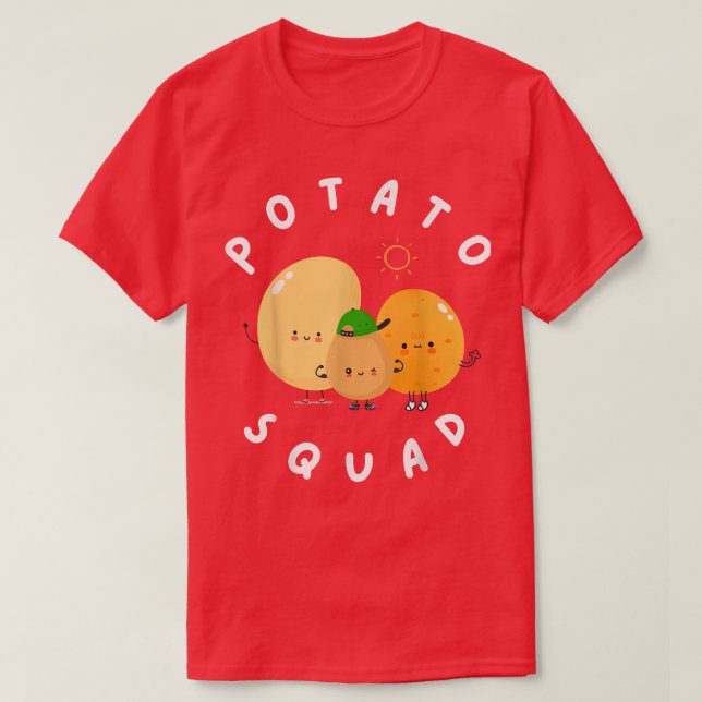 T-shirt POTATO SQUAD Cute Funny Potatare Vegetarian Team P (Design devant)