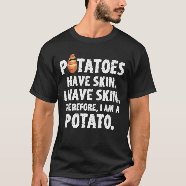 T-shirt Potatoe ont une peau que je suis un amant de (Devant)