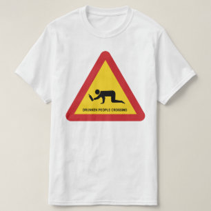 T-SHIRT POTEAU DE SIGNALISATION DE CROISEMENT DE PERSONNES