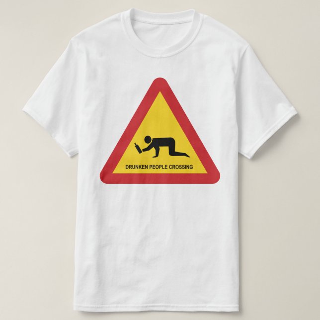 T-SHIRT POTEAU DE SIGNALISATION DE CROISEMENT DE PERSONNES (Design devant)
