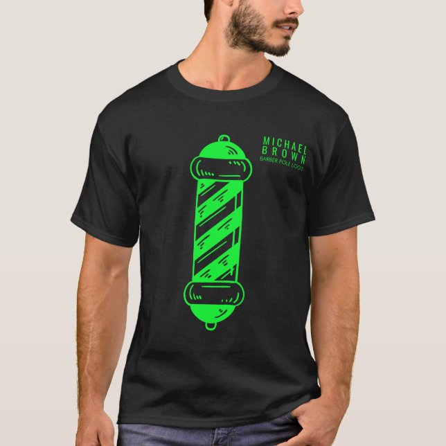 T-shirt Poteau Vert Coiffure pour lui (Devant)
