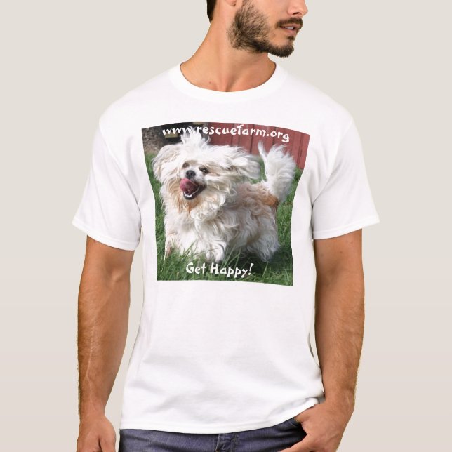 T-shirt Potelé obtenez heureux ! (Devant)