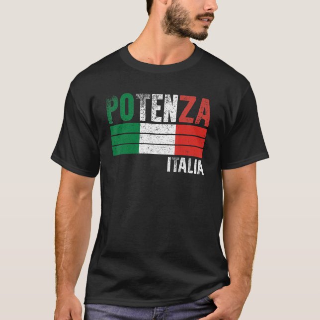 T-shirt Potenza Italia Italie Drapeau Italien Hommes Femme (Devant)