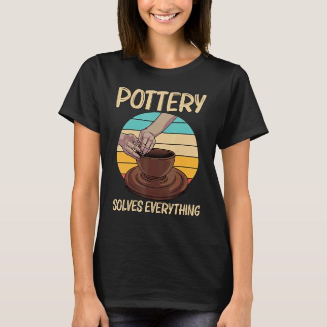 T-shirt Poterie Cool Pour Hommes Femmes Pot Poterie Cérami (Devant)