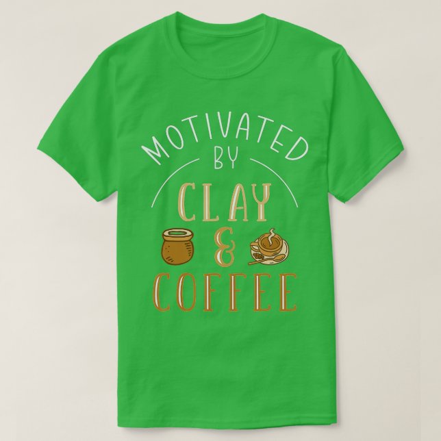 T-shirt Poterie d'argile et de café (Design devant)