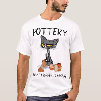 T-shirt Poterie parce que le meurtre est faux Amoureux de 