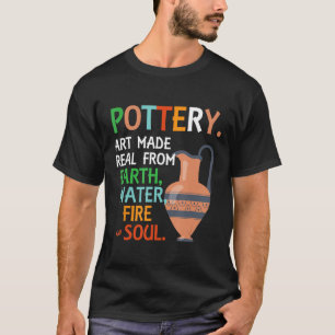 T-shirt Poterie Terrain de Terre Fabriqué à la main en cér