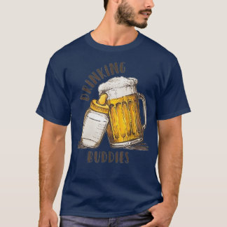 T-shirt Potes De Boisson Papa Et Bébé Correspondant Poing