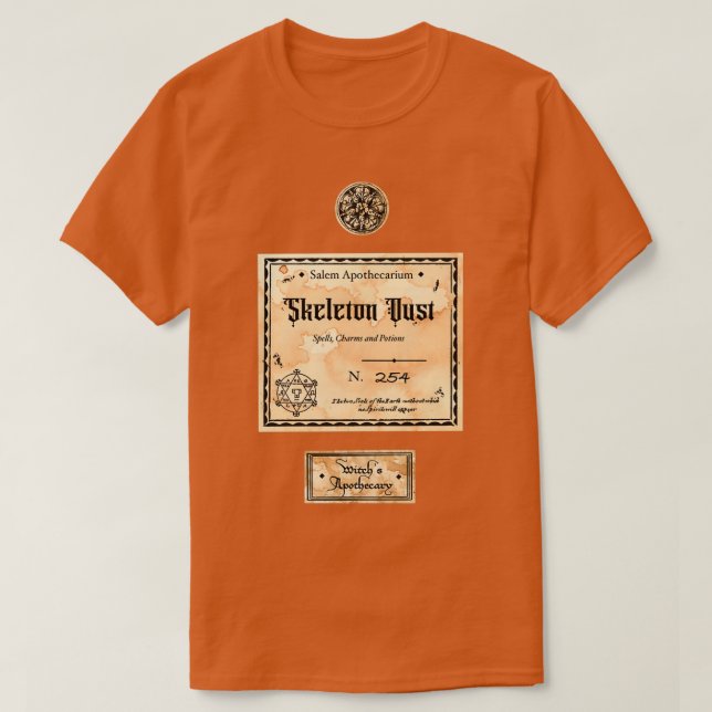 T-shirt Potion de poussière de squelette (Design devant)
