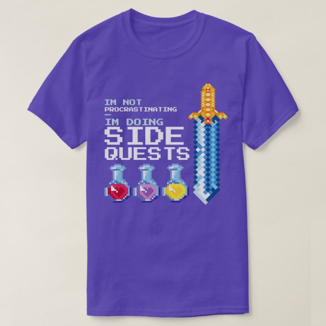 T-shirt Potions De Jeu Vidéo Et Épée (Design devant)