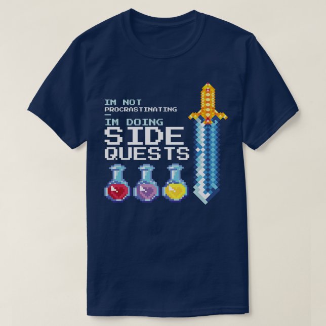T-shirt Potions de jeu vidéo et épée  (Design devant)
