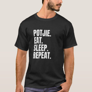 T-shirt Potjie Manger Dormir Répéter Sud-Africain