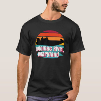 T-shirt Potomac River Maryland Bass Bateau Sport Pêche Ang