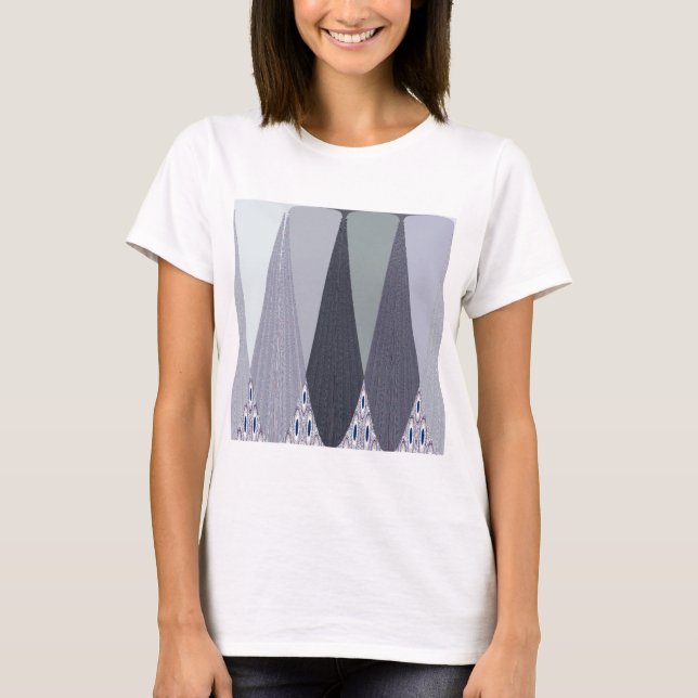 T-shirt Pots Chevron Gris Cendré Imprimer (Devant)