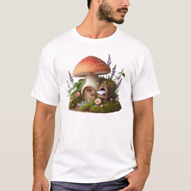 T-shirt Pots de champignons - Grosse forêt (Devant)