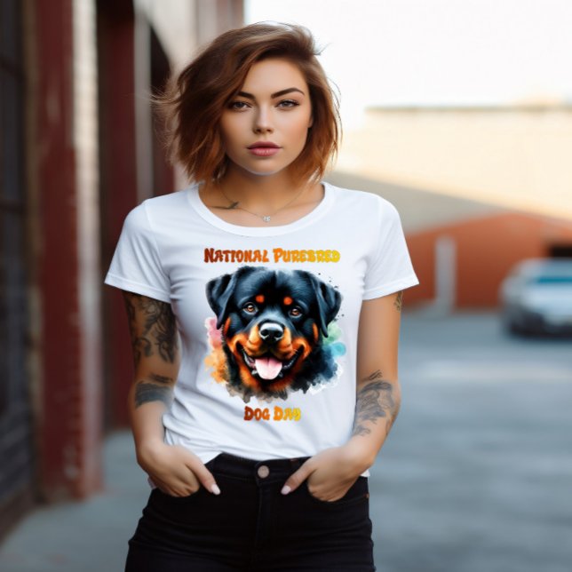 T-shirt Pots de chien de Purebred Rottweiler pour la fête  (Créateur téléchargé)