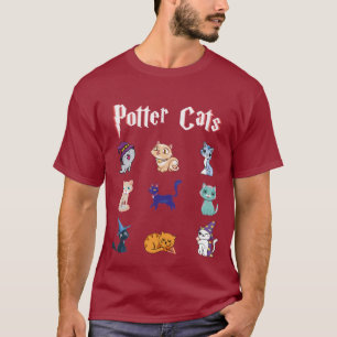 T-shirt Potter Cats mignon Harry Pawter Kitten cadeau pour