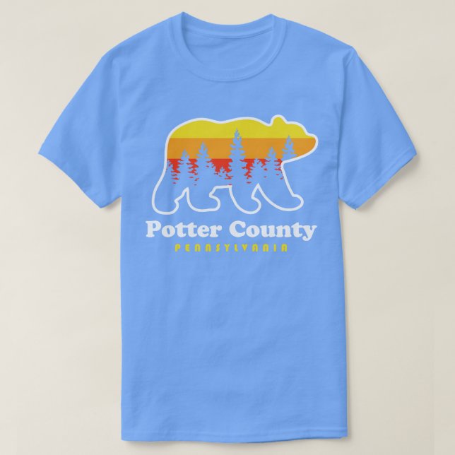 T-shirt Potter Comté Pennsylvanie Chasse aux ours Camping (Design devant)