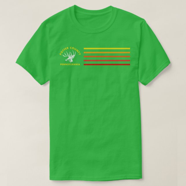 T-shirt Potter County Pennsylvania Deer (Design devant)