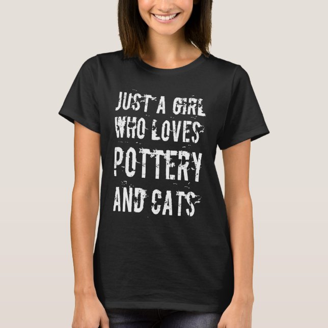 T-shirt Potterie Cats Chats Chat Juste Une Fille Potter (Devant)